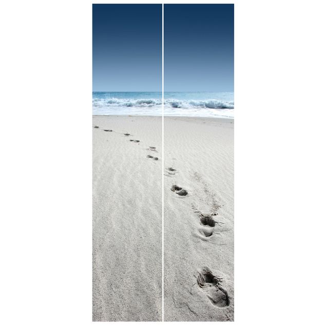 Papel pared 3d Traces In The Sand