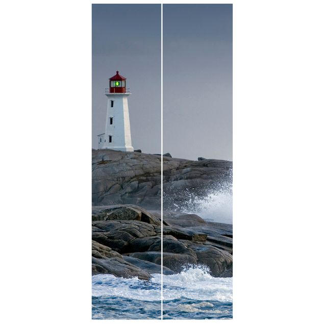 Papel pintado para puertas playas Lighthouse