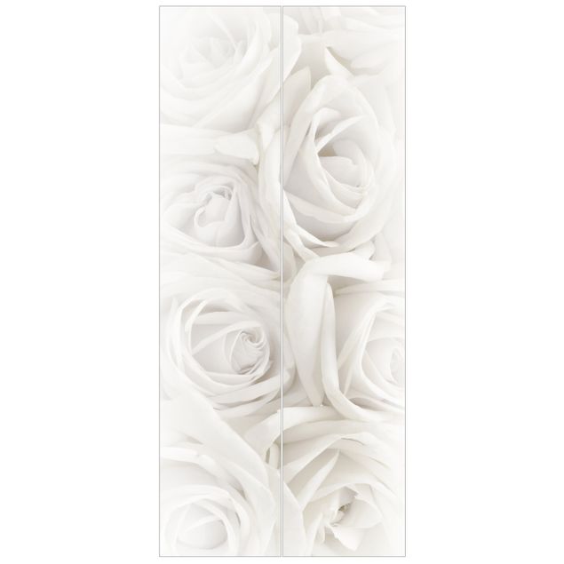 Papel pintado floral White Roses