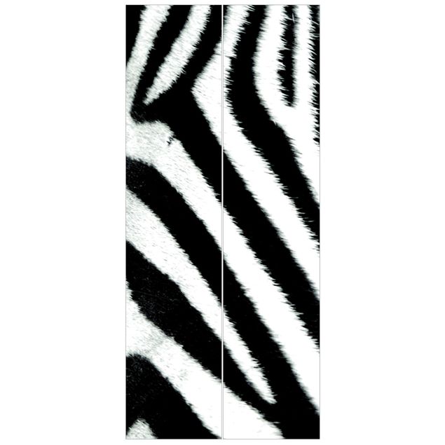 Papel pintado para puertas animales Zebra Crossing