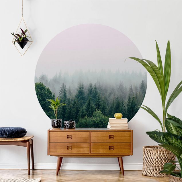 Papel pintado paisajes Foggy Forest Twilight