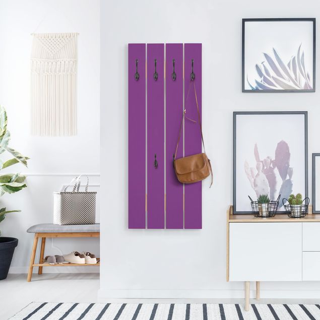 Percheros de pared efecto madera Colour Purple