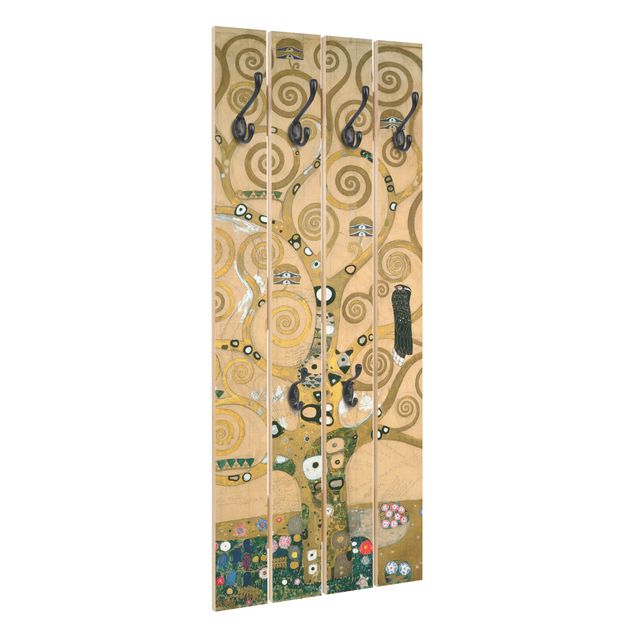 Percheros de pared shabby chic Gustav Klimt - The Tree of Life