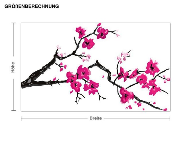 Vinilo flores Cherry Blossom Twig Pink