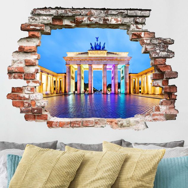 Vinilo ciudades Illuminated Brandenburg Gate