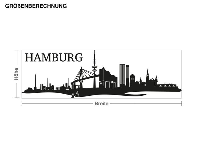 Vinilo ciudades del mundo Skyline of Hamburg