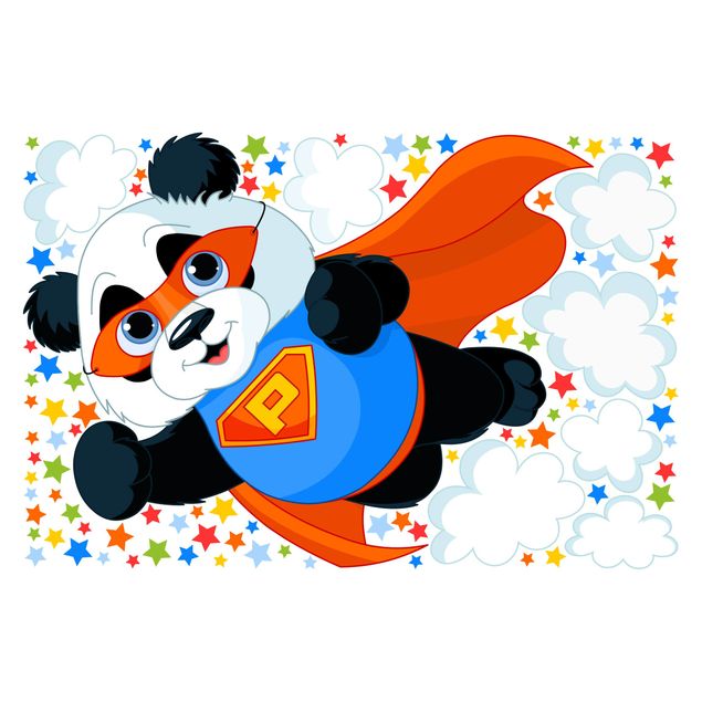Decoración infantil pared Super Panda
