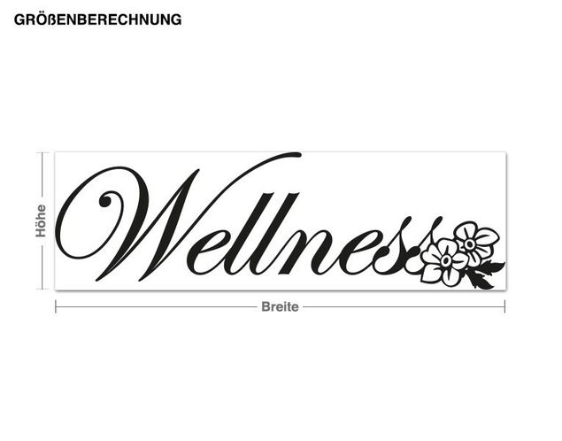Vinilo pared frase Wellness Lettering