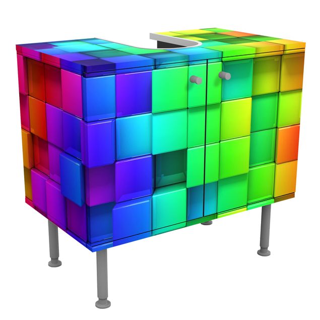 Decoración infantil pared 3D Cubes