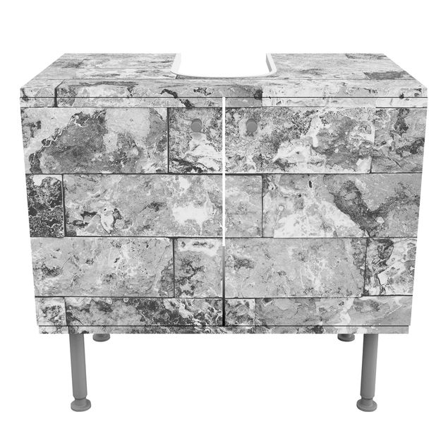 Mueble bajo lavabo Stone Wall Natural Marble Grey