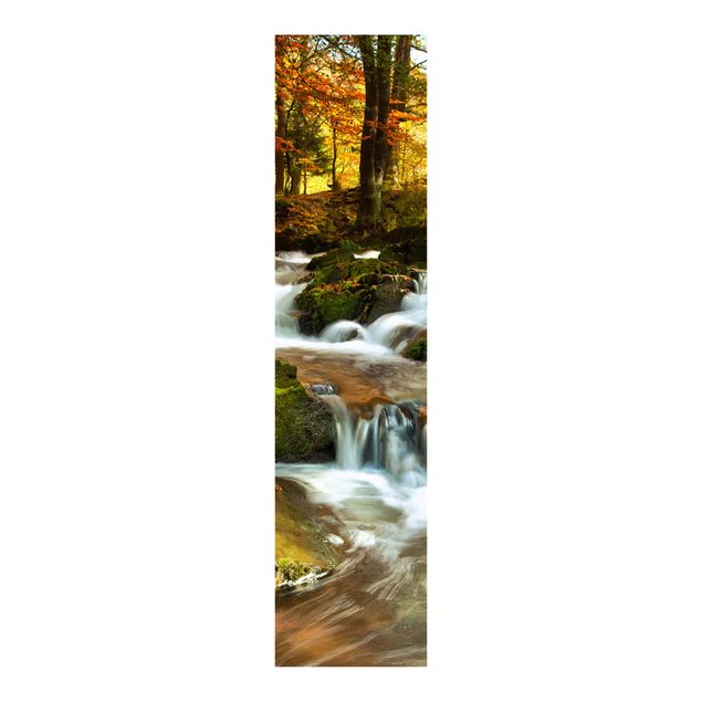 Paneles japoneses paisajes Waterfall Autumnal Forest