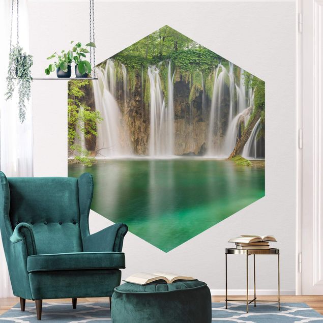 Papeles pintados modernos Waterfall Plitvice Lakes