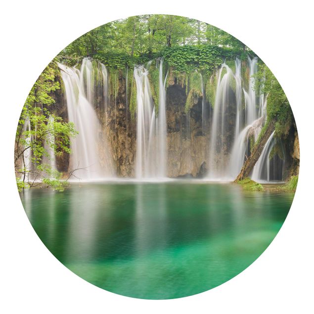 Papel pared paisaje Waterfall Plitvice Lakes