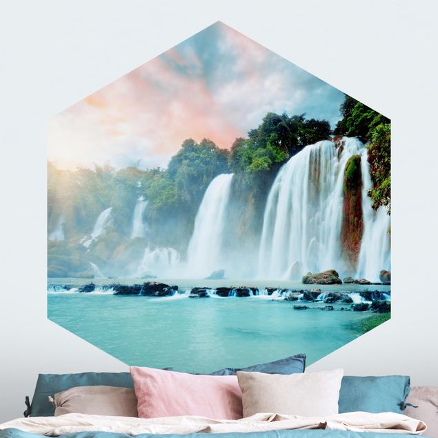Papel pintado cascadas Waterfall Panoramic View