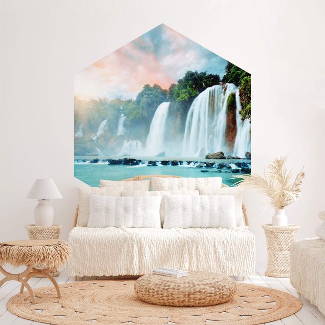 Papel pintado salón moderno Waterfall Panoramic View