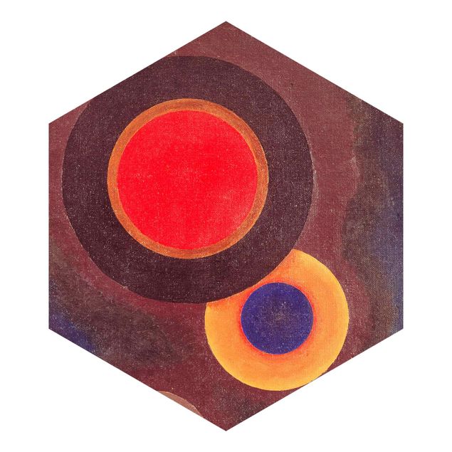 Papel pintado hexagonal Wassily Kandinsky - Circles And Lines