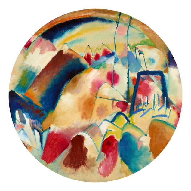 Estilos artísticos Wassily Kandinsky - Landscape With Church (Landscape With Red Spotsi)
