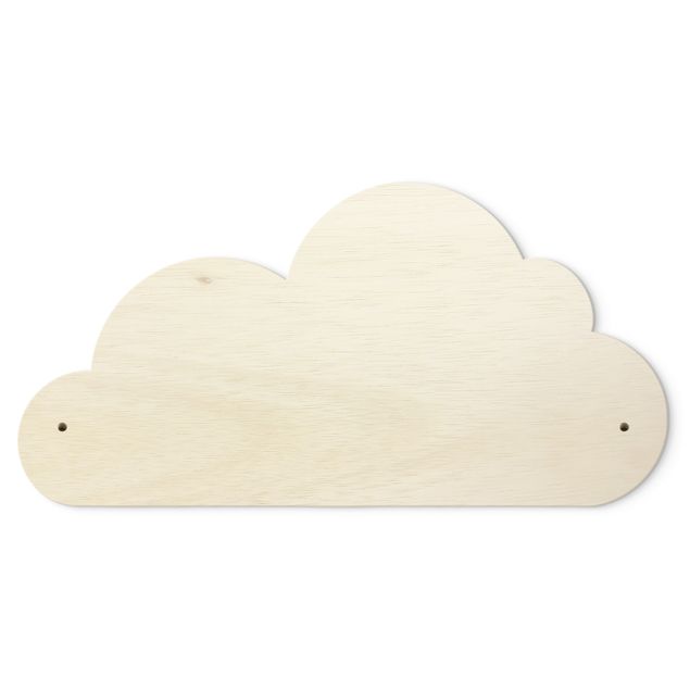 Percha pared White Fairies Cloud With Customised Name Pink