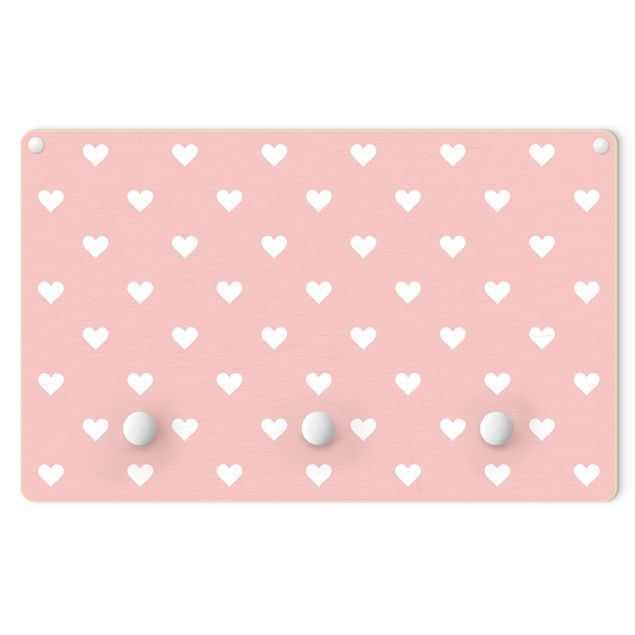 Percha pared White Hearts On Pink