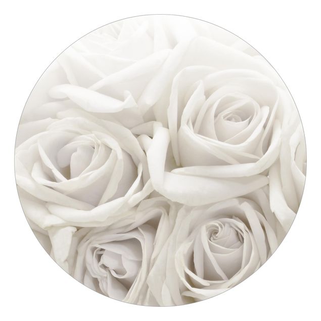 Papel pintado salón moderno White Roses