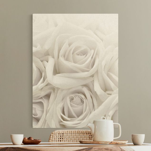 Lienzos de rosas White Roses