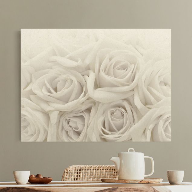 Lienzos de rosas White Roses