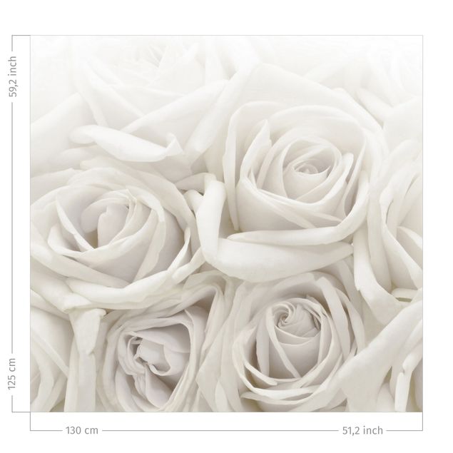 cortina a medida White Roses