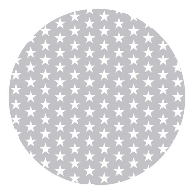 Papel pared gris White Stars On Grey Background