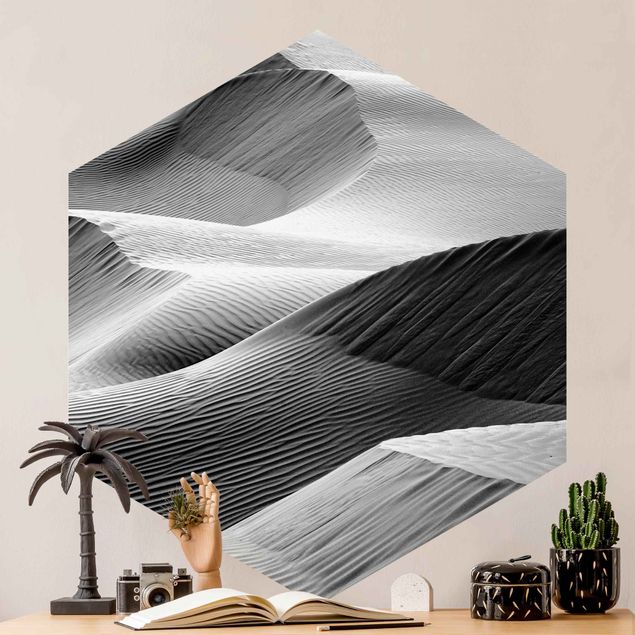 Papel pintado desierto Wave Pattern In Desert Sand