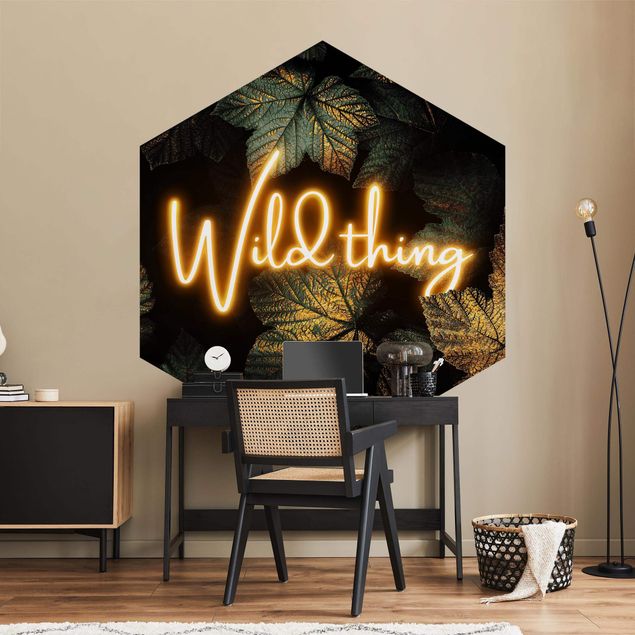 Papel blanco pared Wild Thing Golden Leaves