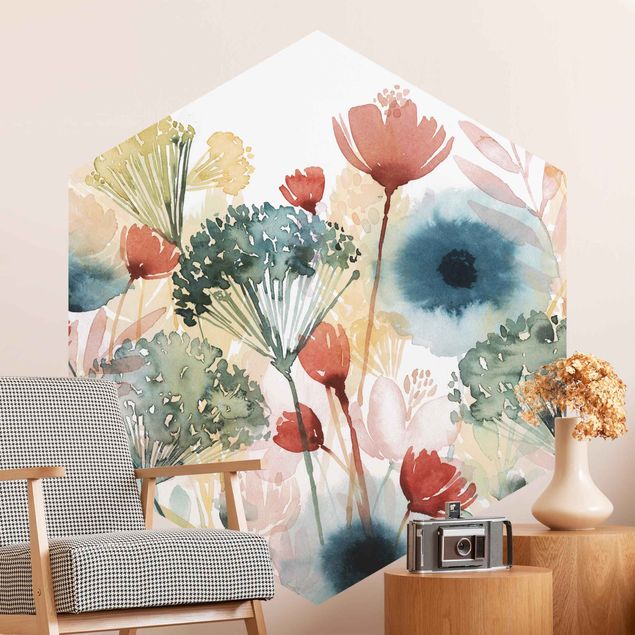 Papel pared flores Wild Flowers In Summer I