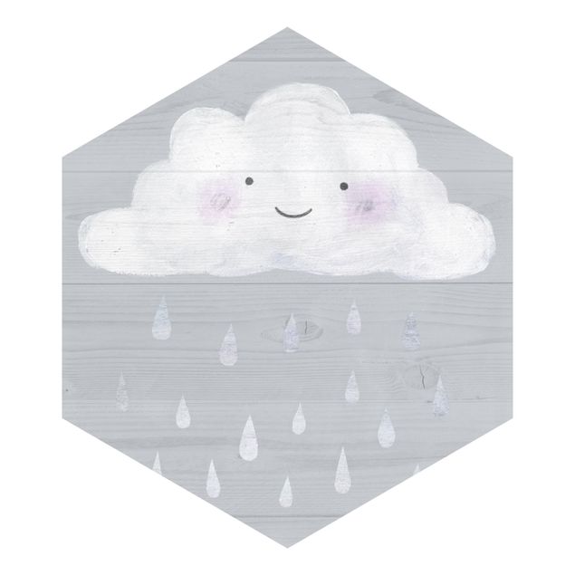 Papel pintado Cloud With Silver Raindrops