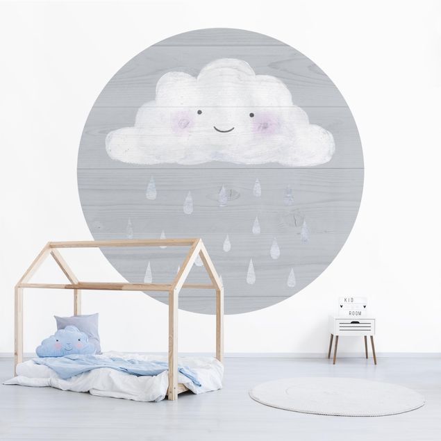 Papel pintado de nubes Cloud With Silver Raindrops
