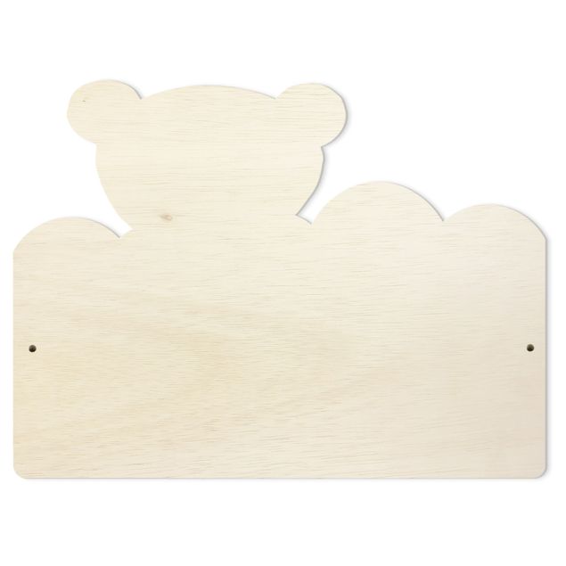 Perchero madera pared Clouds Teddy With Customised Name