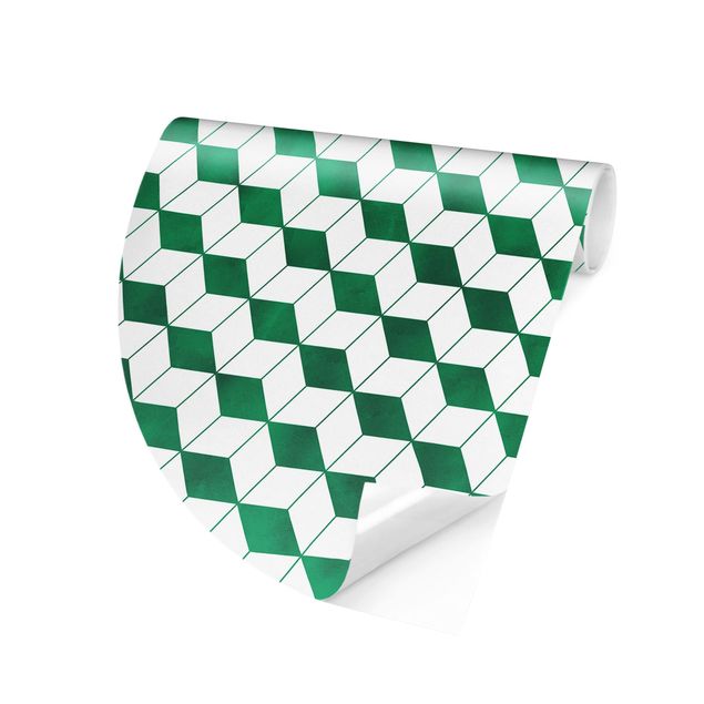 Papel pared 3d Cube Pattern In 3D