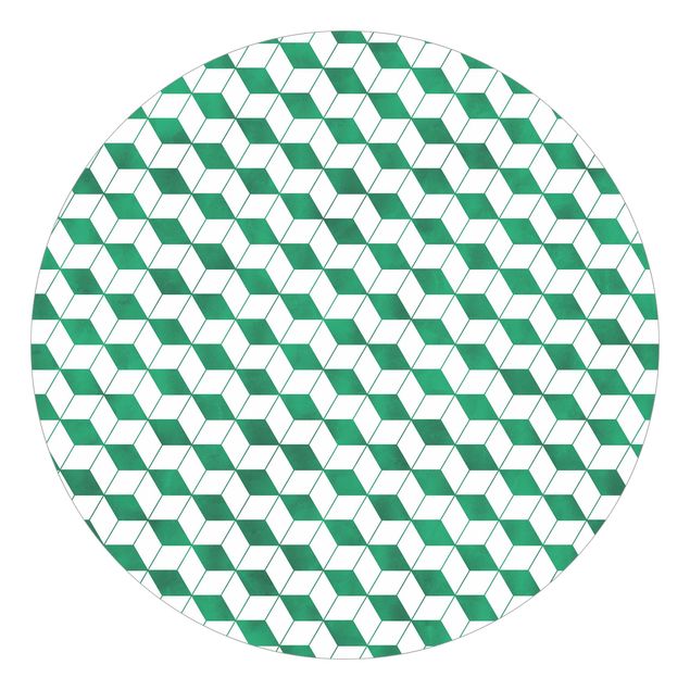 Papel pintado con patrones Cube Pattern In 3D