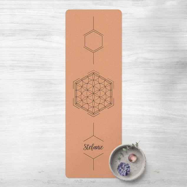 Alfombras modernas Customised Name Flower Of Life