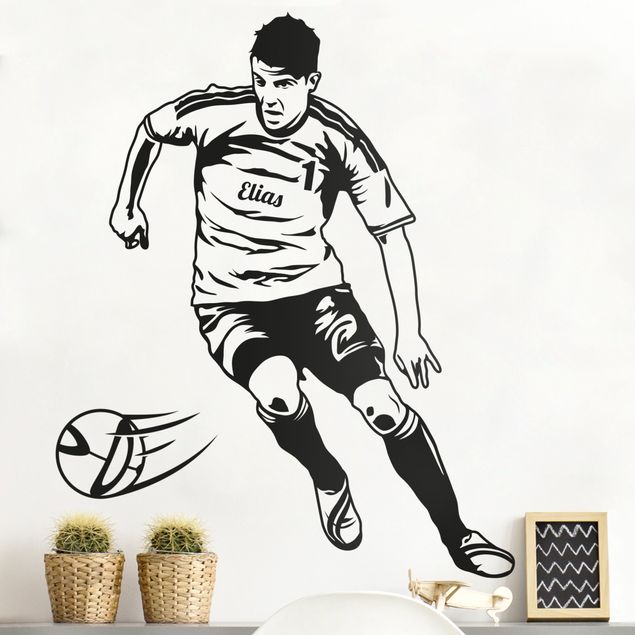Vinilos fútbol Football Player with Customised Name
