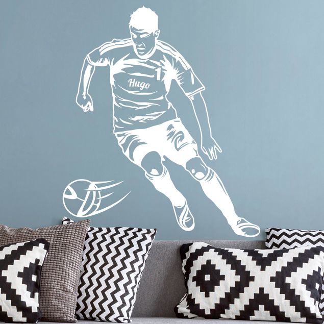 Vinilo texto personalizado Football Player with Customised Name