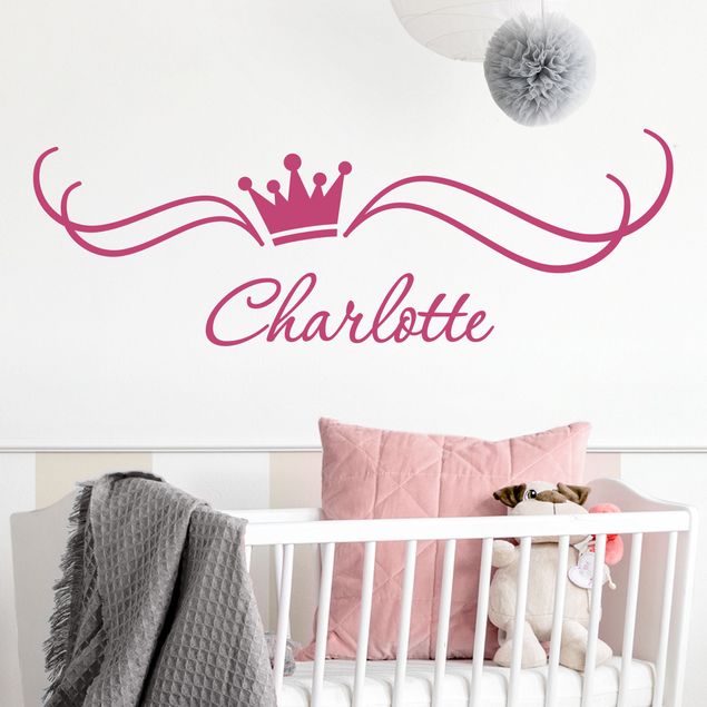 Decoración habitación infantil Customised text-crown