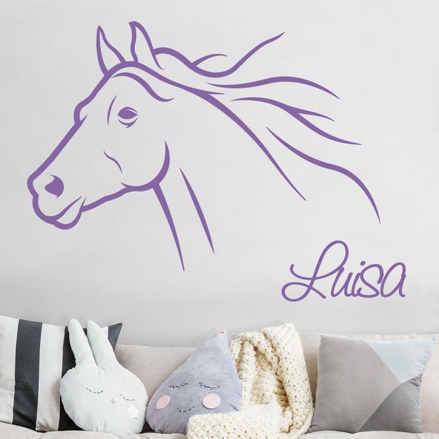 Vinilos frases personalizadas Horse With Customised Name