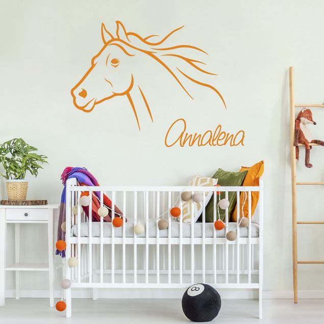 Vinilos pared frases motivadoras Horse With Customised Name