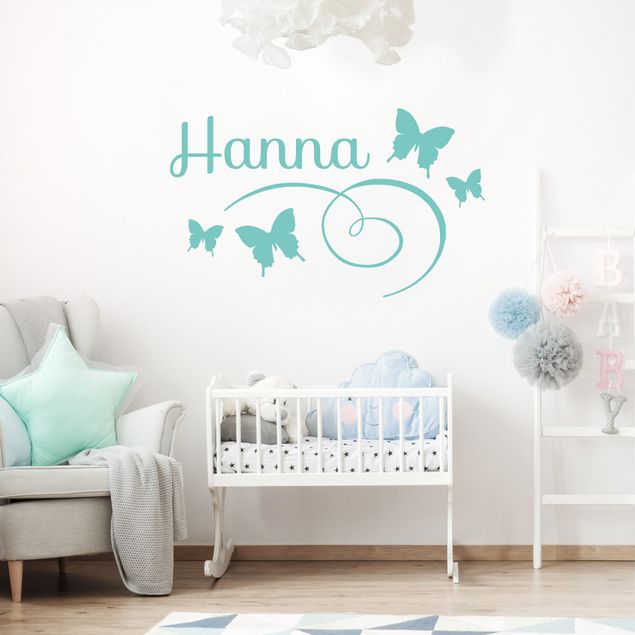 Vinilos frases Butterflies With Customised Name