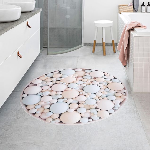 Alfombras modernas Delicate Circle Composition In Pastel Pink