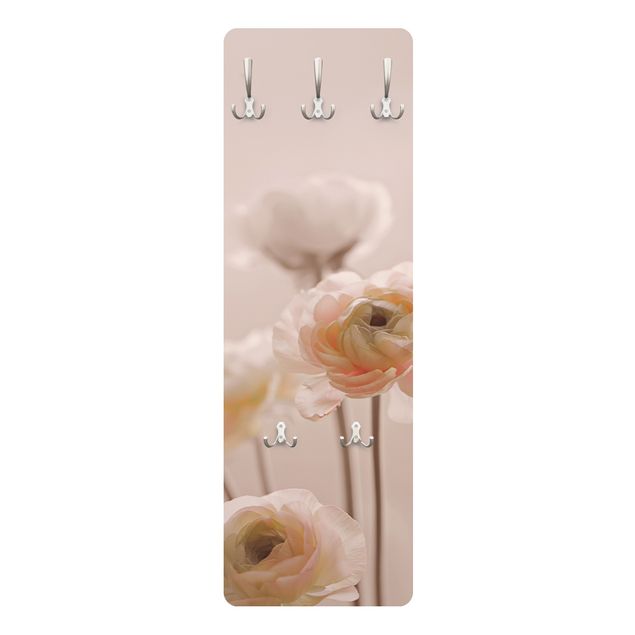 Perchero madera pared Delicate Bouquet Of Light Pink Flowers