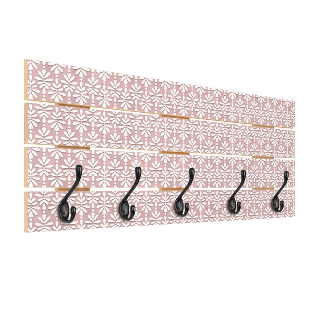 Percha pared Delicate Pattern In Antique Pink