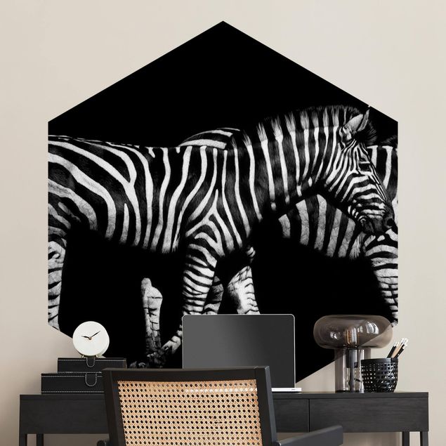 Papel pintado cebra Zebra In The Dark