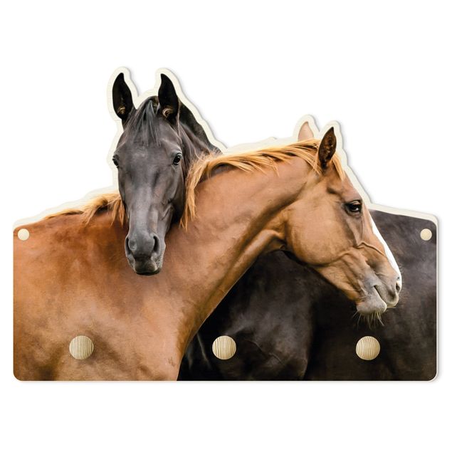 Percha pared Two Snuggling Horses